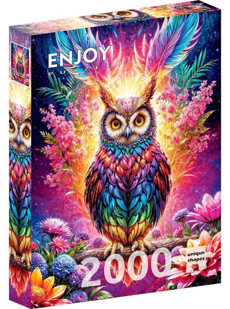 Puzzle 2000 pièces Enjoy – Chouette Néon Image du produit 