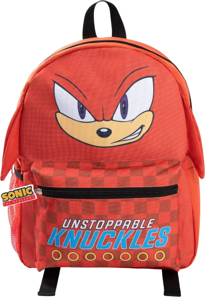 Sac à dos Knuckles NS9322 Rouge robuste avec bretelles confortables Sonic