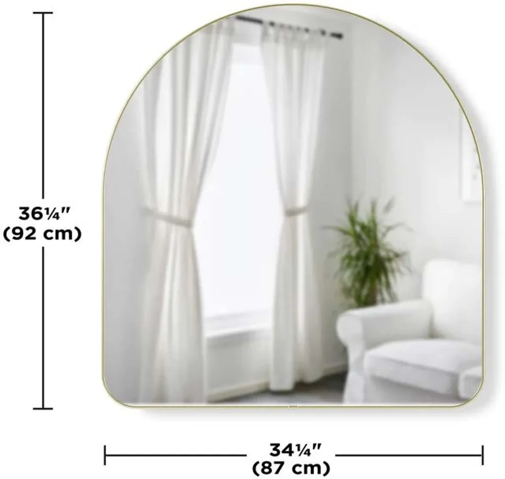 Miroir mural Hubba Umbra en laiton doré 86x91 cm - Modèle 1017061-104 - 7