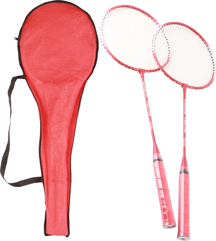 Raquette de Badminton pour Enfant et Débutant avec Manche Ultra Léger Rouge
