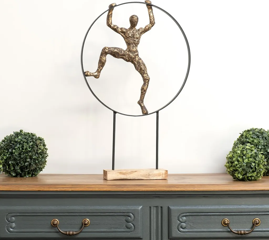 Statue décorative en bois Acrobate Moritz - Décoration salon design