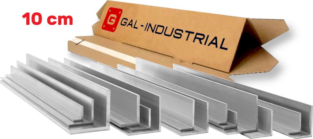 GAL-INDUSTRIAL | Winkelprofil Aluminium - 80x20x2mm – 10cm - Zuschnitt nach Maß