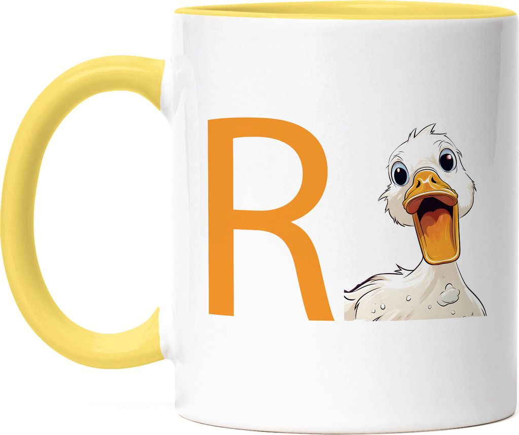 R Ente Tasse Gelb Rente Geschenk Ruhestand Humorvolles Design