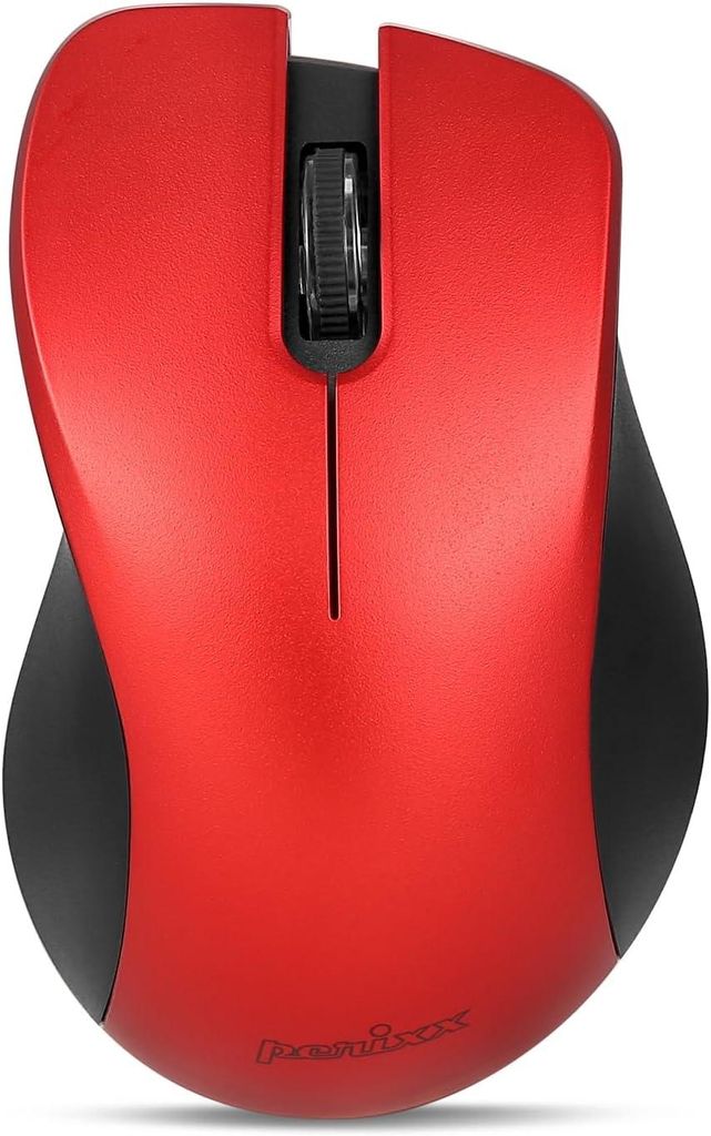 Perixx PERIMICE-621M Kabellose 2,4 GHz Maus, leise Klicks, ergonomisches Design, 10 m Reichweite, AES 128-Bit, für PC, Laptop & Mac