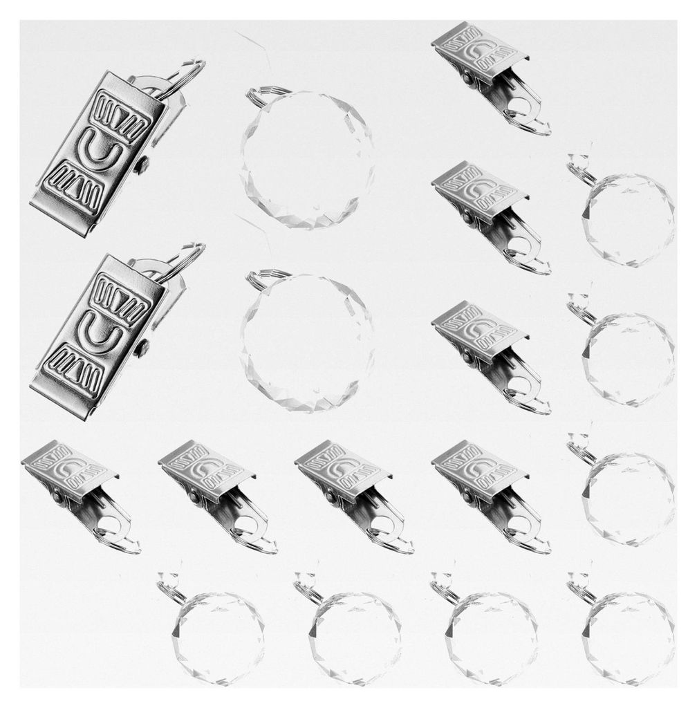 12-teiliges Set Tischdeckenbeschwerer mit Kristalltropfen und stabilen Metallclips für Tischdecken, Vorhänge, Camping und Dekoration im Innen- un...