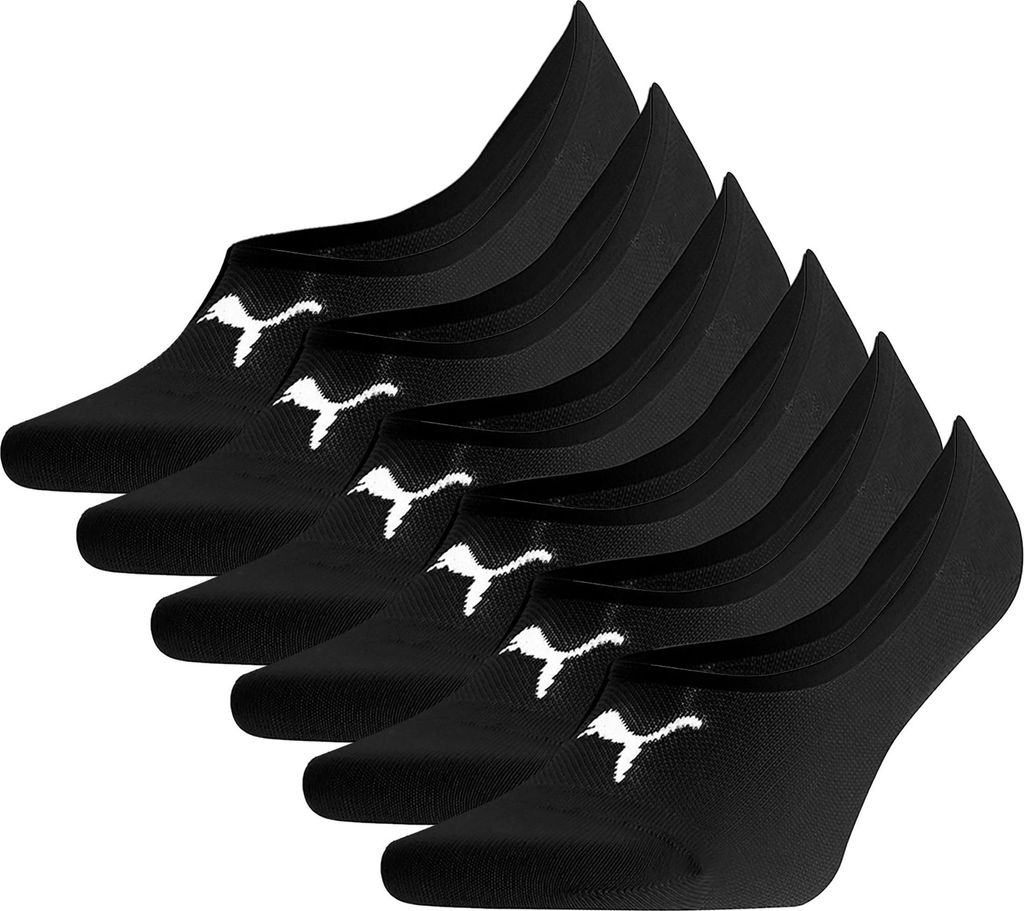 PUMA Uni Füßlinge, 6er Pack - Footie, einfarbig Schwarz EUR 43-46