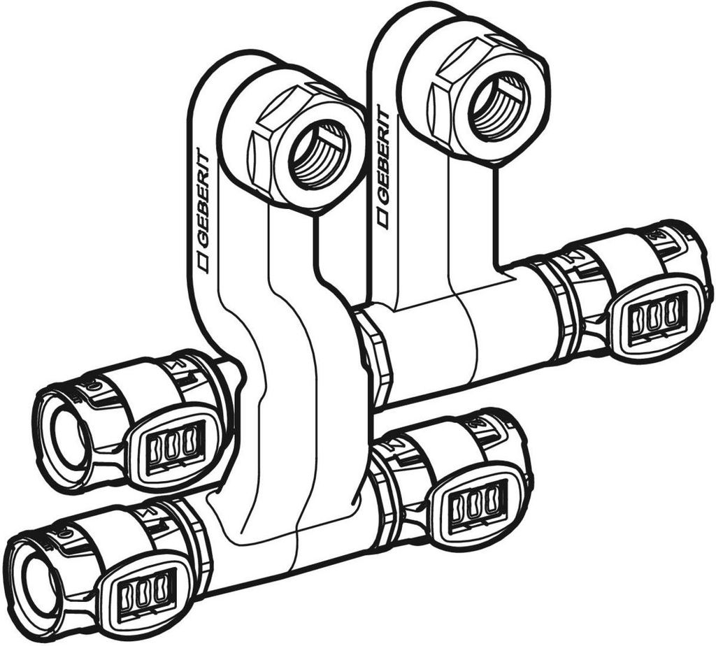 GE FlowFit Set Anschluss-T-Stück für Vorl./Rückl. SiBr d20-15-20, alt