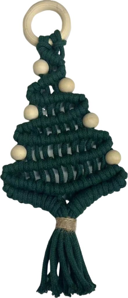 Handgewebter Anhänger aus Baumwollseil in Weihnachtsbaumform, gewebtes Wandbehang-Ornament für das Urlaubsdekor zu Hause, Einkaufszentrum, Bar, G...