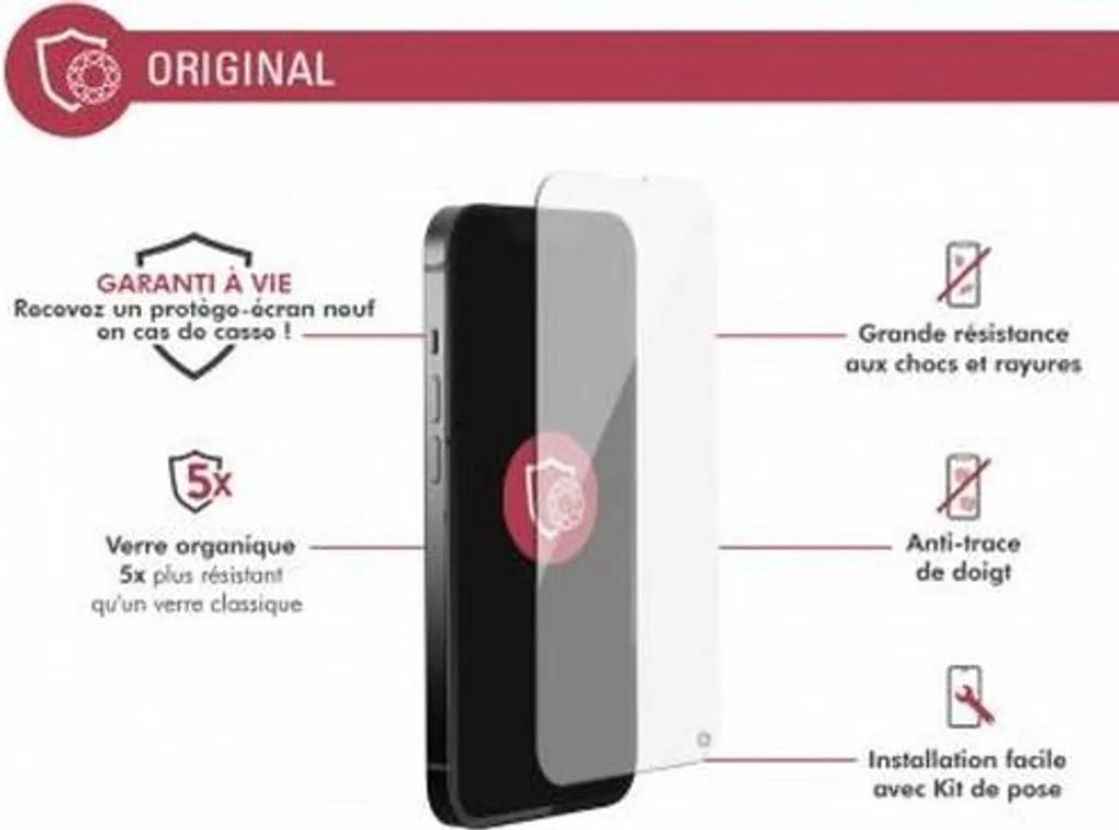 Force Glass Pellicola per iPhone 13 14 Originale Apple - Design Invisibile