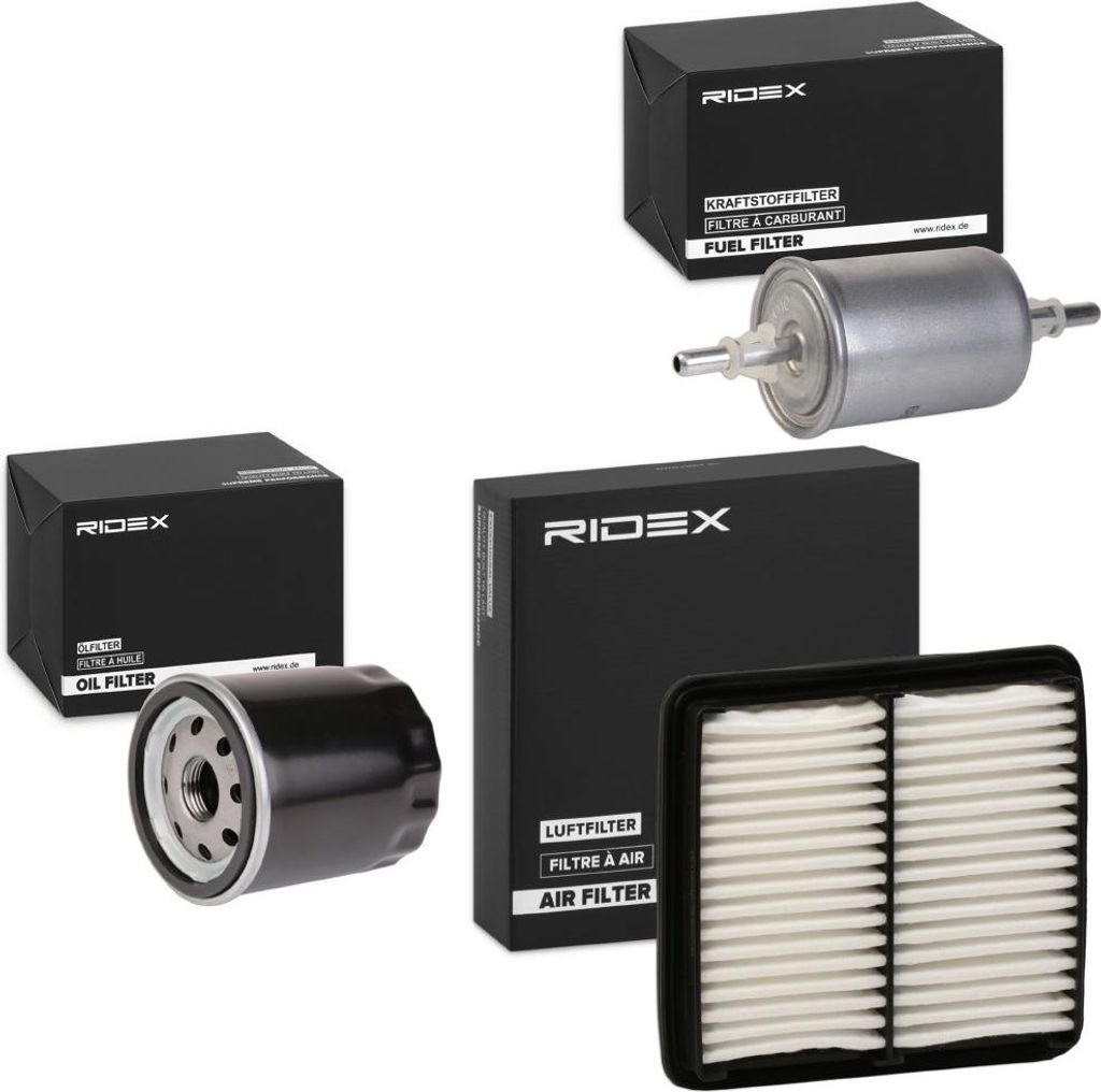 RIDEX Filterset Inspektionspaket Filtersatz für CHEVROLET MATIZ (M200, M250) für DAEWOO Matiz Schrägheck (M100, M150)