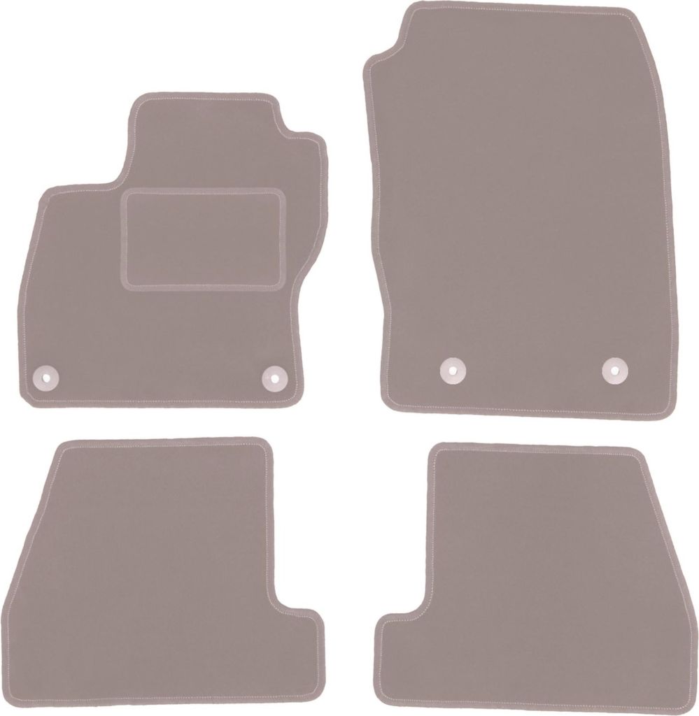 Velours-Autoteppiche für: Ford Focus Mk3 Fl Limousine, Kombi, Fließheck (2017-2020) Beige