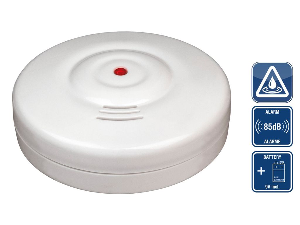 Smartwares Rauch-, Wasser-, Hitzem-, Kohlenmonoxid, Gas inkl. Magnethalterung Wassermelder WM53