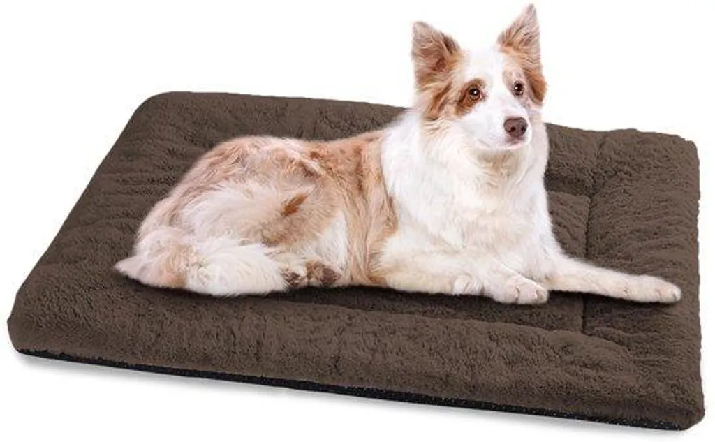 Couchage grand chien 106x71 cm marron lavable pour salon et voyage
