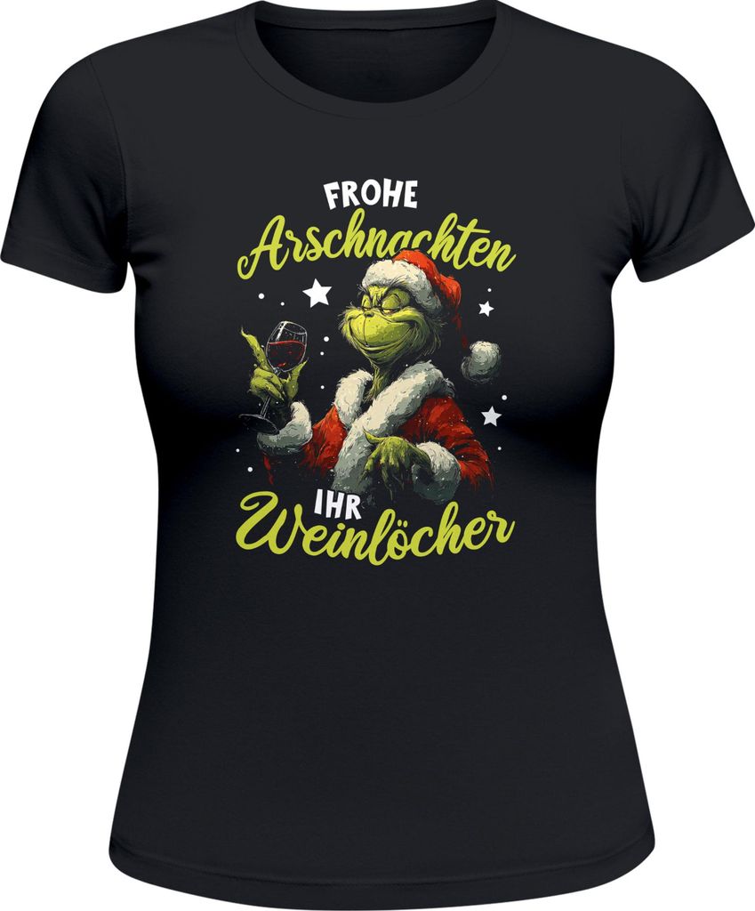 Weihnachtsshirt Damen Motiv - Anti XMAS Spruch - Christmas Printshirt Weihnachten Lustig - Weihnachtsoutfit Frauen Moonworks