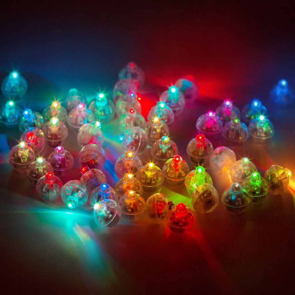 PRECORN 50 Stück LED Ballons Party Lichter - Blinkende Mini Ballonlichter für Geburtstag, Hochzeit, Weihnachten & mehr! Ideal für jede Feier!