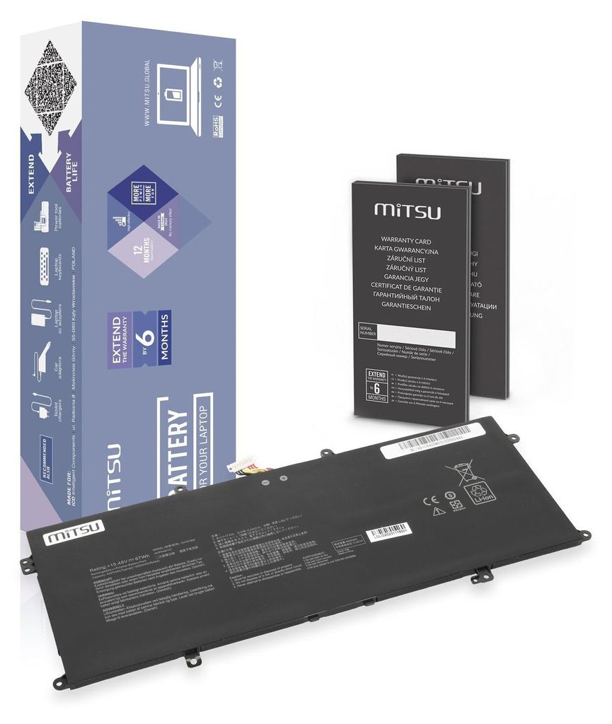 C41N1904 accu voor Asus UX325JA, UX325EA, UX363EA, UM425IA, Productafbeelding 