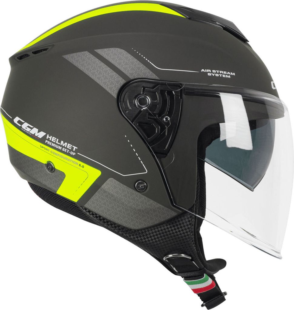 Jet Helm CGM 126G IPER CITY Graphit Matt Fluo Gelb größe XXL