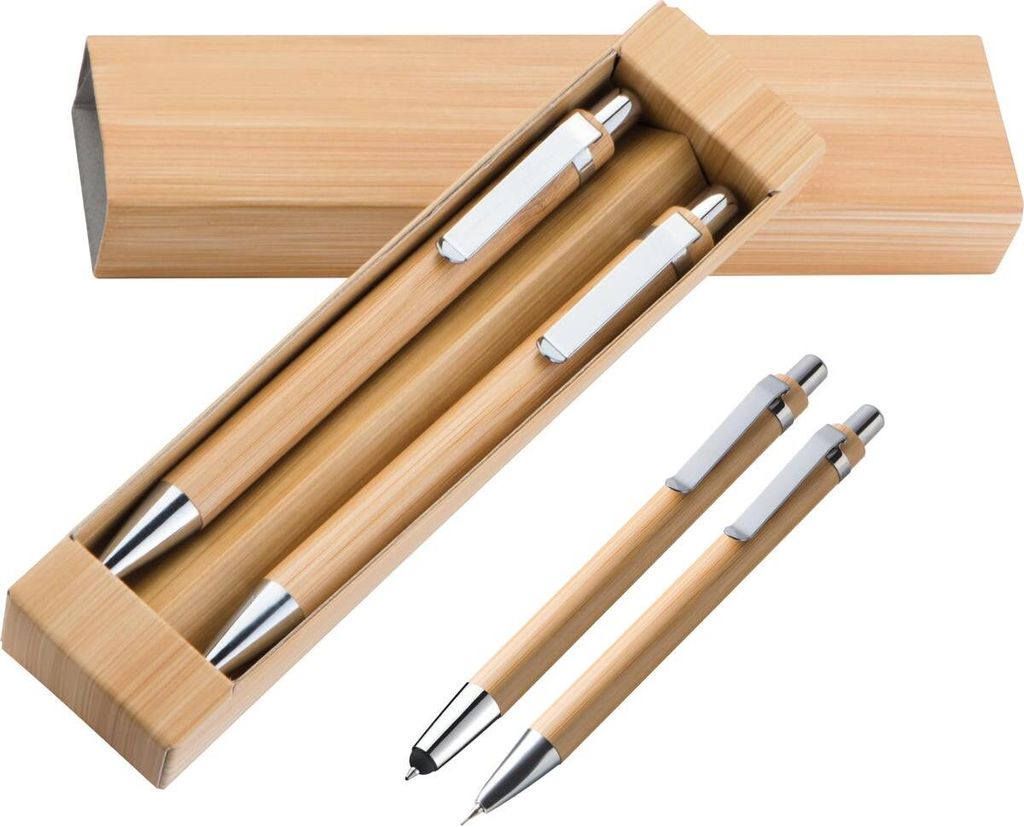 Holz Schreib-Set aus Bambus / Bleistift + Produktbild 