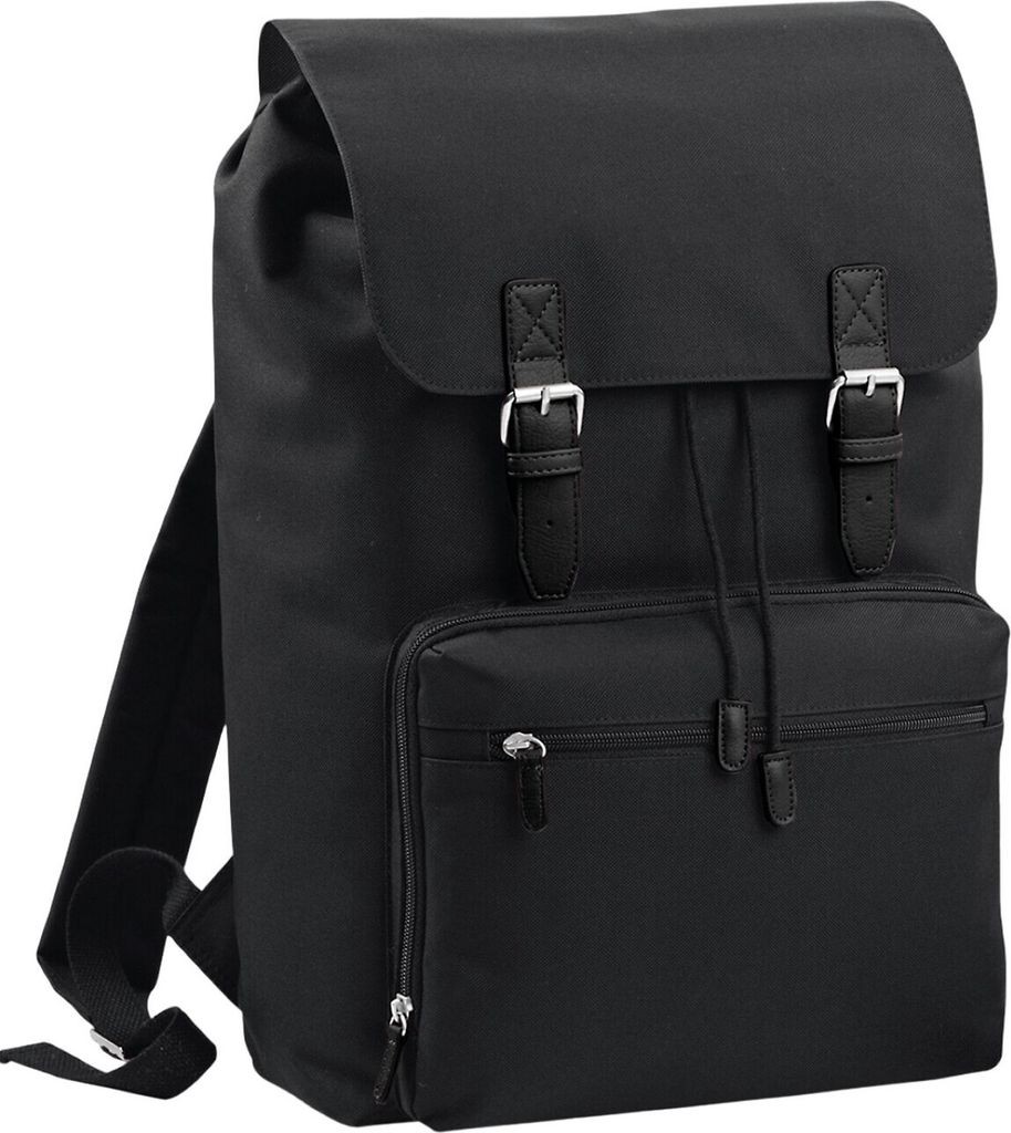 BagBase Vintage Laptop Rucksack PC3230 (Einheitsgröße) (Schwarz)