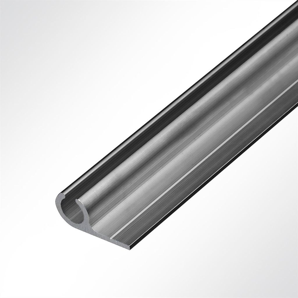 Lysel Kederschiene Kederleiste Aluminium 90° anthrazit RAL 7016 für 5-9mm Keder L: 1m