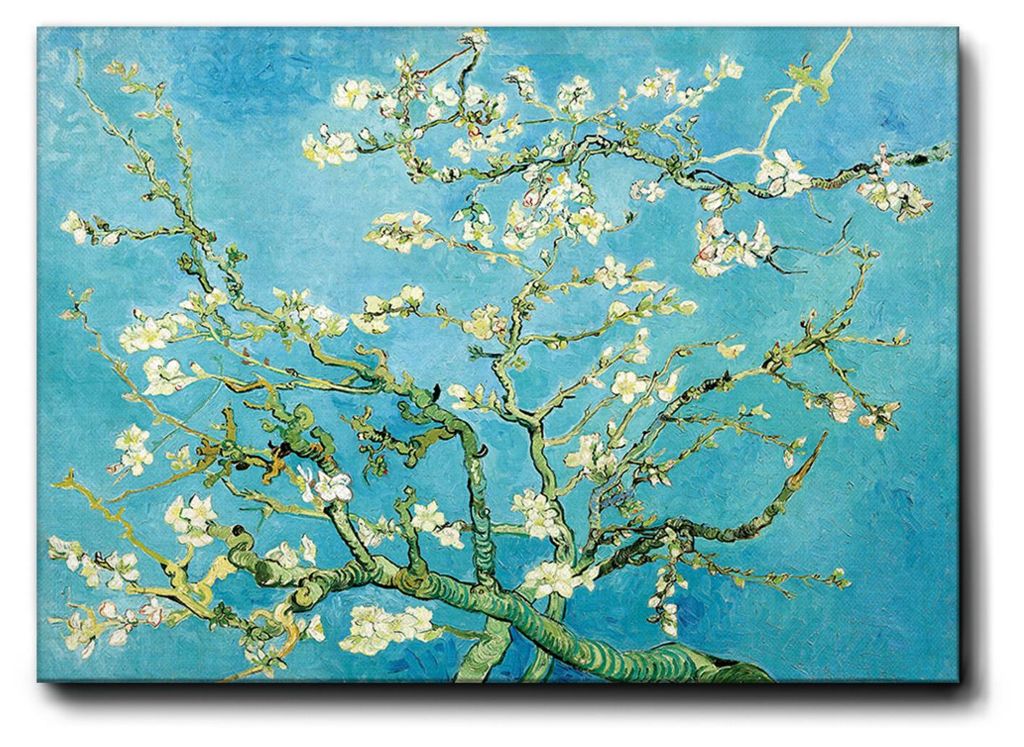 Giallobus - Mandelblüten - Vincent Van Gogh - 140L x 100B cm - Bild - Premium Loom Canvas mit hoher Dicke