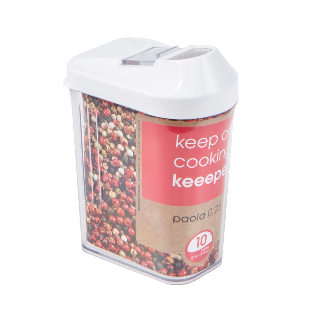 keeeper Schütt- und Vorratsdose, 0,25 Liter, weiß (1 Stück) Produktbild 