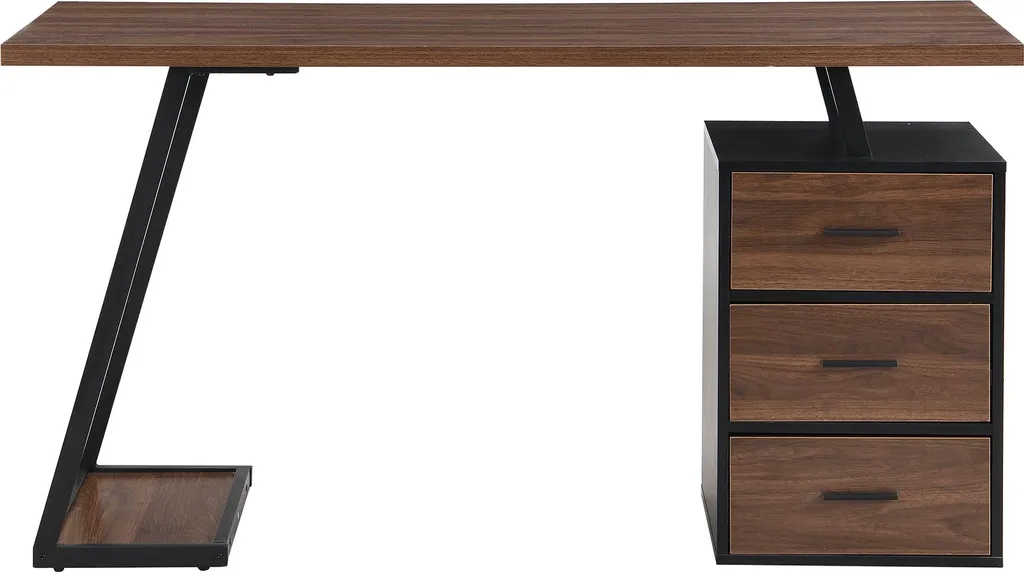 Table d'ordinateur de Bureau avec Rangements en Bois Style Industriel - 7