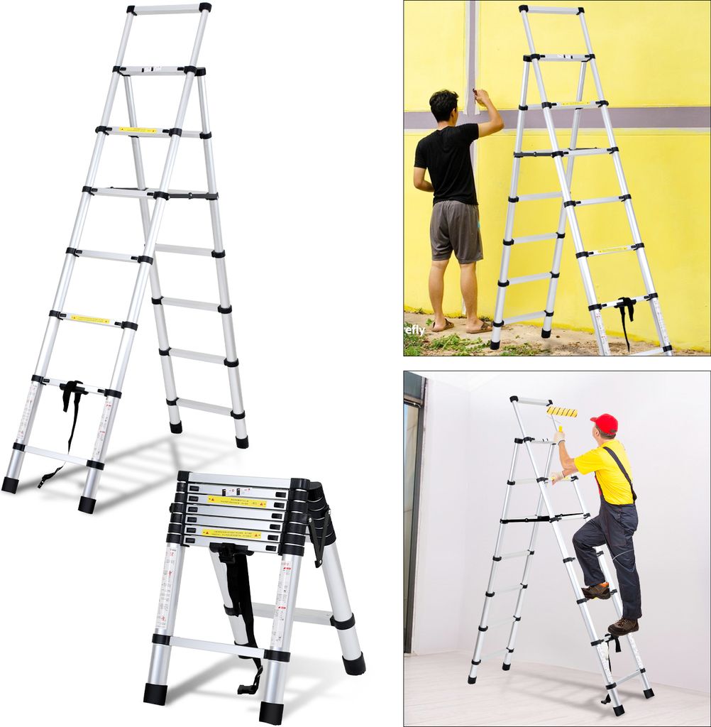 TolleTour Teleskopleiter Ausziehleiter Klappleiter Produktbild 