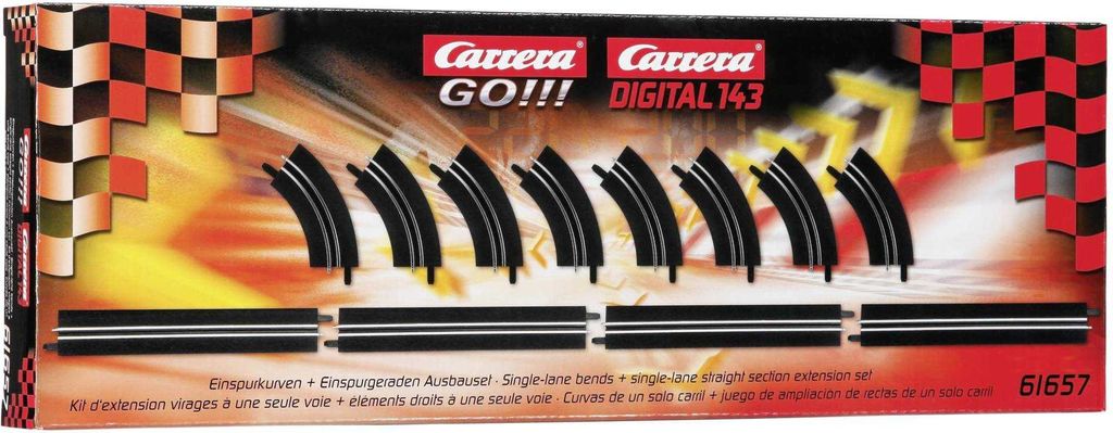 CARRERA Einspurkurven/Geraden Ausbauset 10-teilig, 1:43 Produktbild 