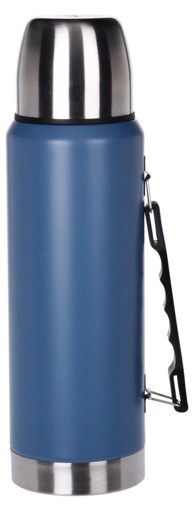 Edelstahl-Thermoskanne 1 l blau Produktbild 