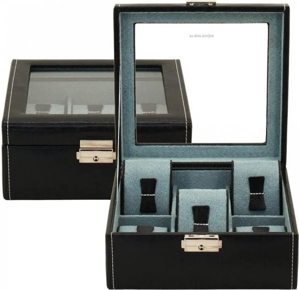 Boîte Friedrich 23 Noir pour 6 Montres : Protégez et Exposez vos Bijoux