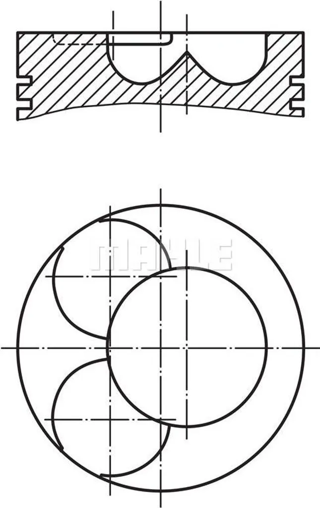 MAHLE 028 07 00 Pistone OE 038107065HF compatibile con C-Max, Serie 3 E91, Nubira, Vectra, Brava, 407, Mondeo, 940, Touran, Sharan, Passat 3C, Passat 3B, Jetta, Golf V, Golf Plus, EOS, Caddy, Superb, Octavia, Toledo, Leon, Altea XL, Altea, Alhambra, A4 8H, A4 8E, A3 8P