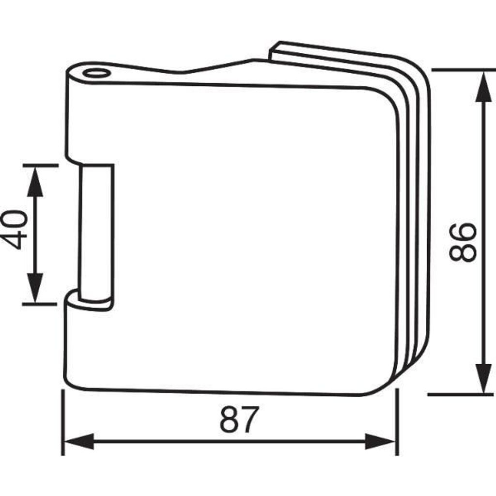DORMA-Glas Türband Flügelteil Junior Office 11.360, 48,5 mm,Edelstahl-Effekt