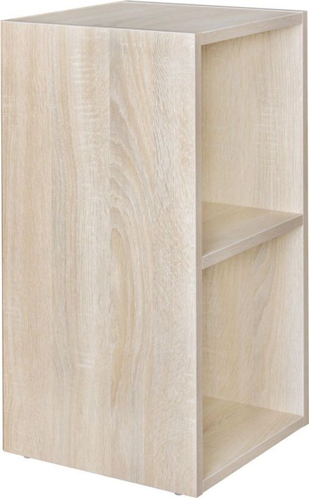 Wohnling WL5.176 Standregal aus Holz, 30 x 60 x 30 cm, Modernes Sonoma Regal, Kleines Wandregal, Aufbewahrungsregal, Kleines Bücherregal, 2 Fachb...