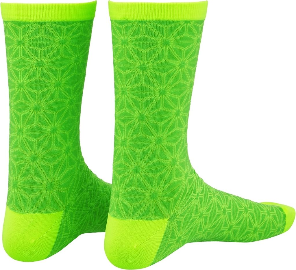 Supacaz Unisex Socken Supasox Asanoha , Neon Gelb Grün, 43-47