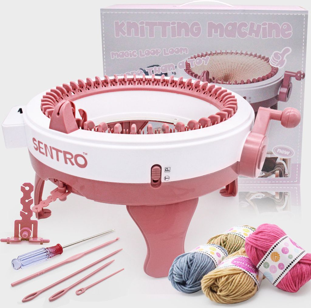 Sticken Stricken und Weben Für Kinder, Strickmaschine, 48-Nadel-Strickmaschine, Große Kinder Handstrickset, Schnellstrickmühle, mit 48 Nadeln