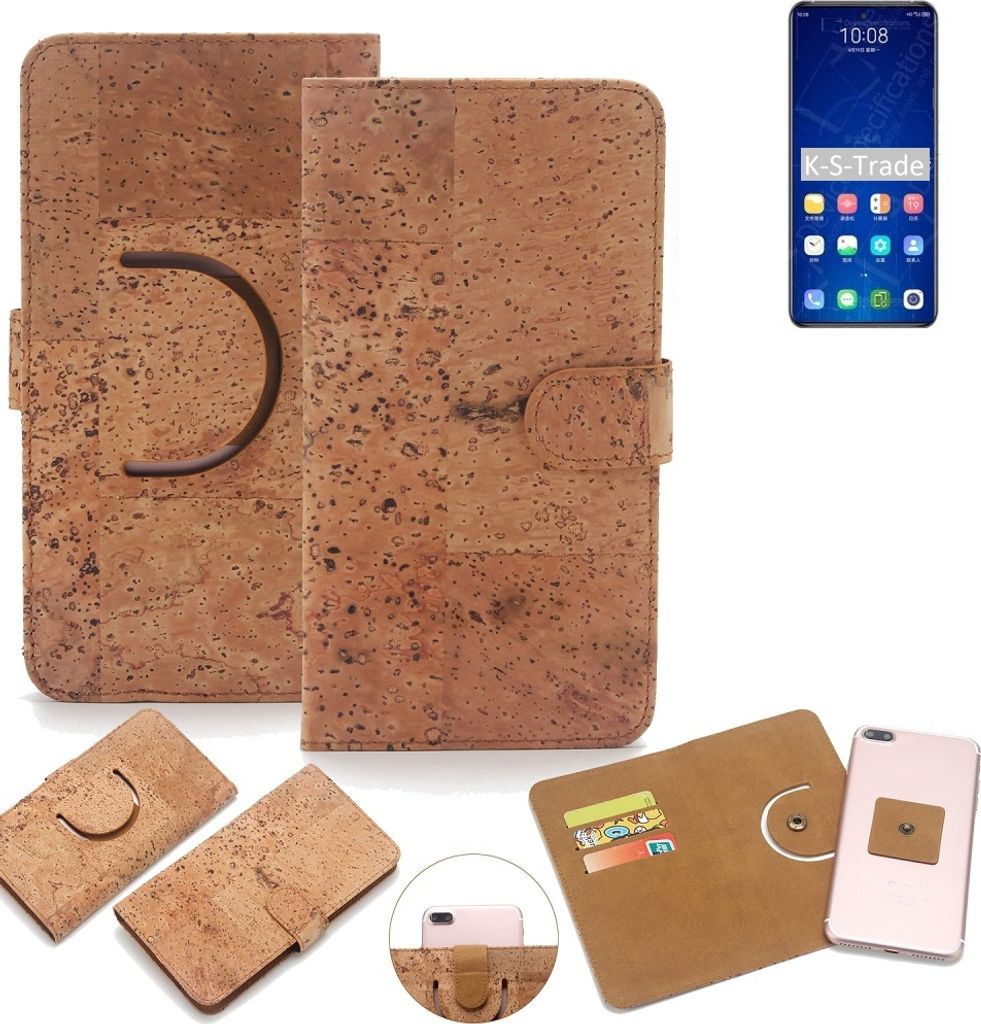 K-S-Trade Handy-Hülle Schutz-Hülle kompatibel mit ZTE Axon 31 5G Handyhülle Schutzhülle Korkhülle Kork-Hülle 1x