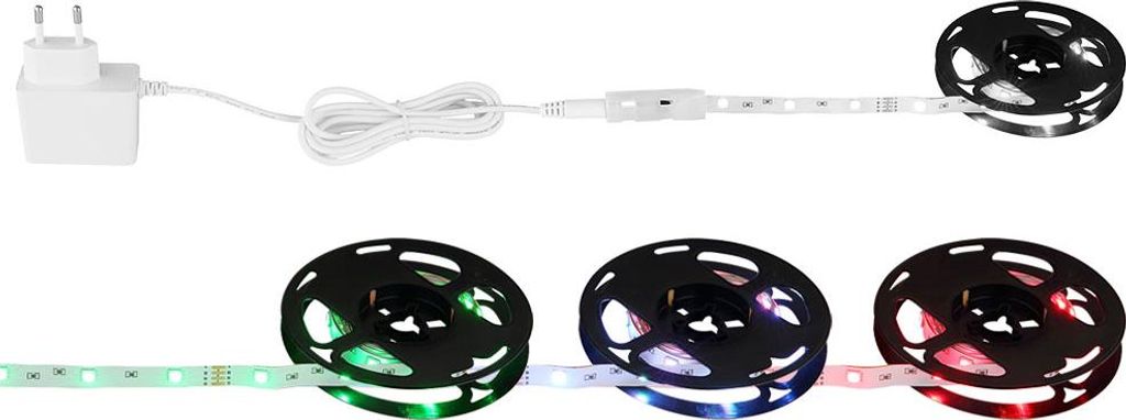 RGBW LED-Band, dimmbar, Fernbedienung, L 200 cm