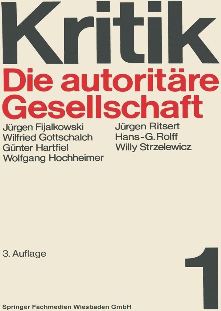Die autoritäre Gesellschaft