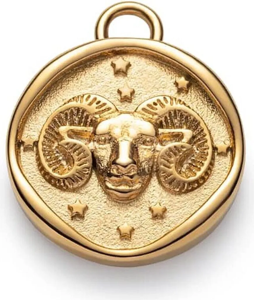 Pendentif en or Paul Hewitt Aries Charm - Bijou zodiaque en or jaune
