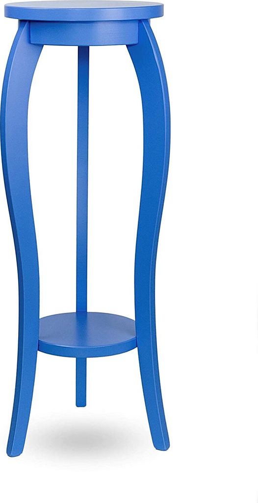 bixard | Blumenhocker Blumenständer Konsolentisch aus Massivholz - Blau