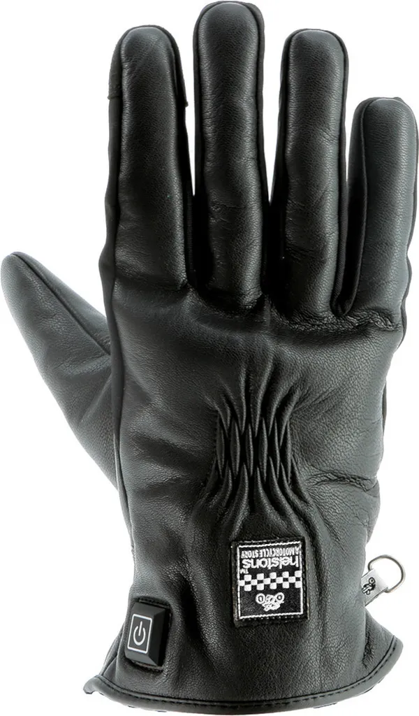 Gants moto chauffants Helstons Benson étanches et cuir noir souple