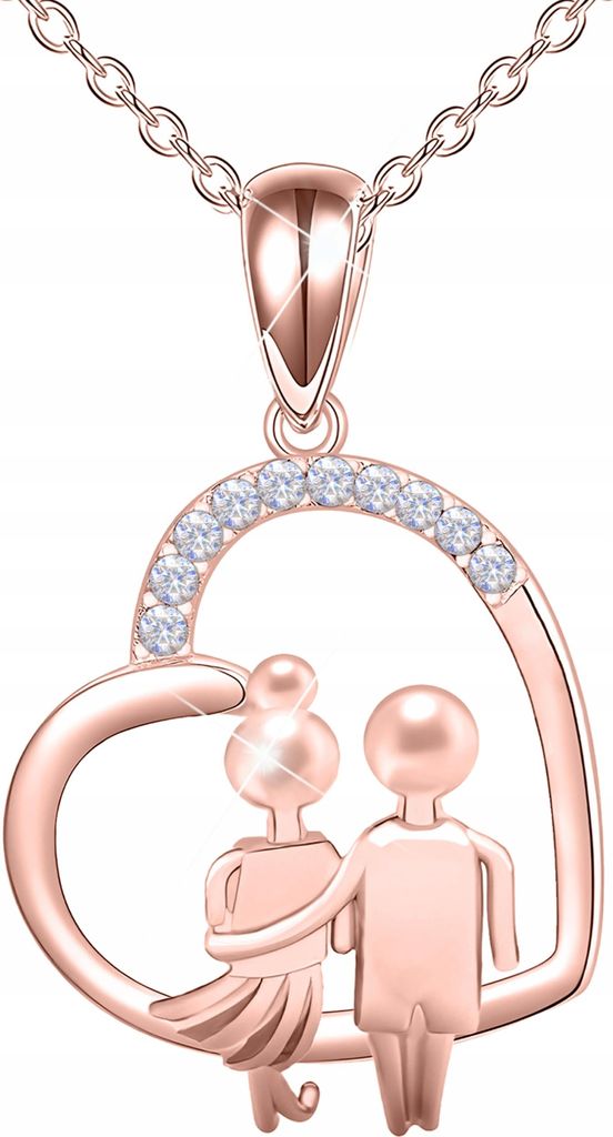 Collana con cuore da ragazza placcato oro con cuore in Immagine del prodotto 