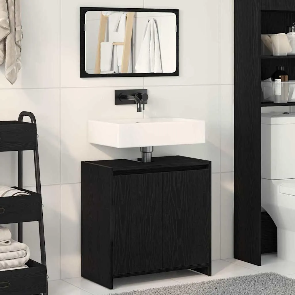 Maison Exclusive Mobile Bagno 60x33x60 Rovere Nero: Stile e Praticità