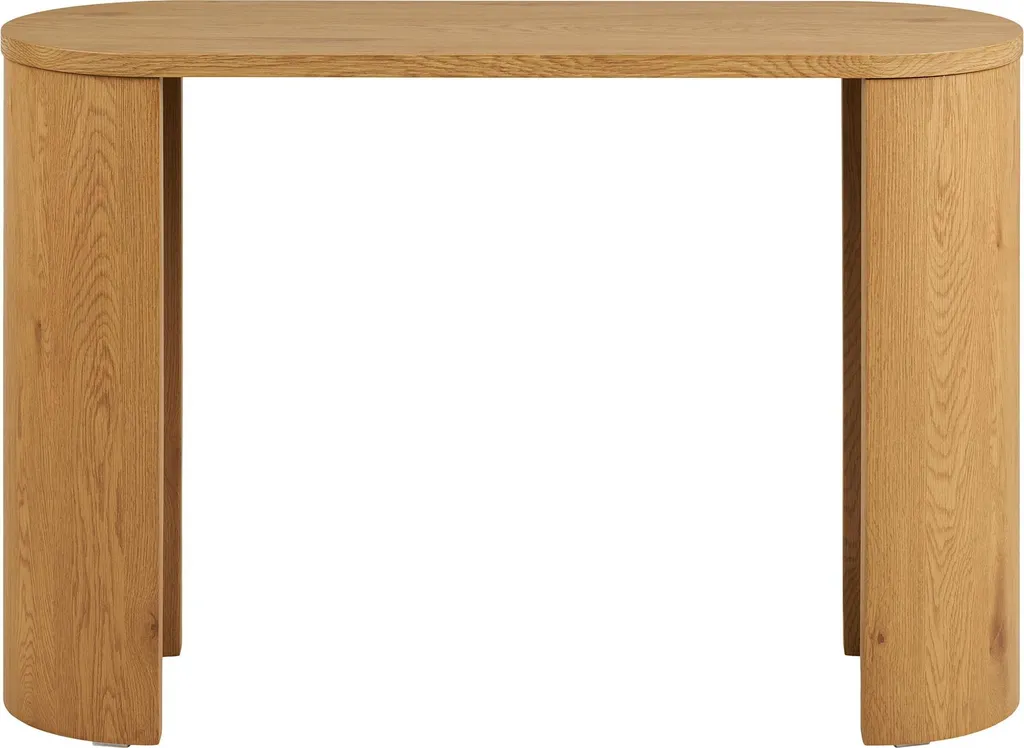 Console Jorun nature pour couloir étroit - Rangement déco bois massif
