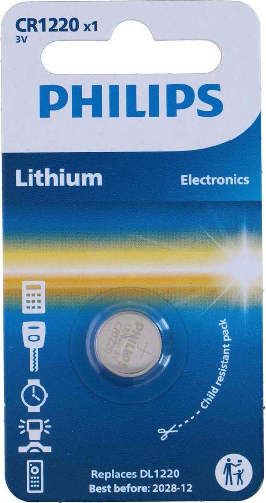 Philips Knopfzelle CR1220 Lithium