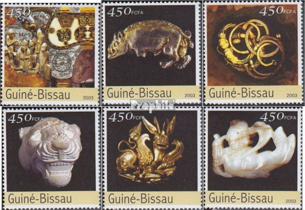 Briefmarken Guinea-Bissau 2003 Mi 2658-2663 postfrisch Kunstwerke aus aller Welt