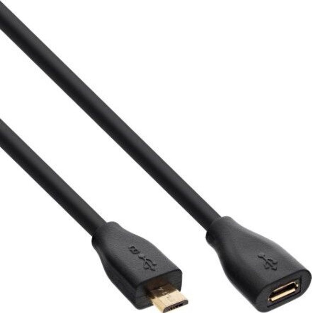 InLine® Micro-USB Verlängerung, USB 2.0 Micro-B Stecker auf Produktbild 