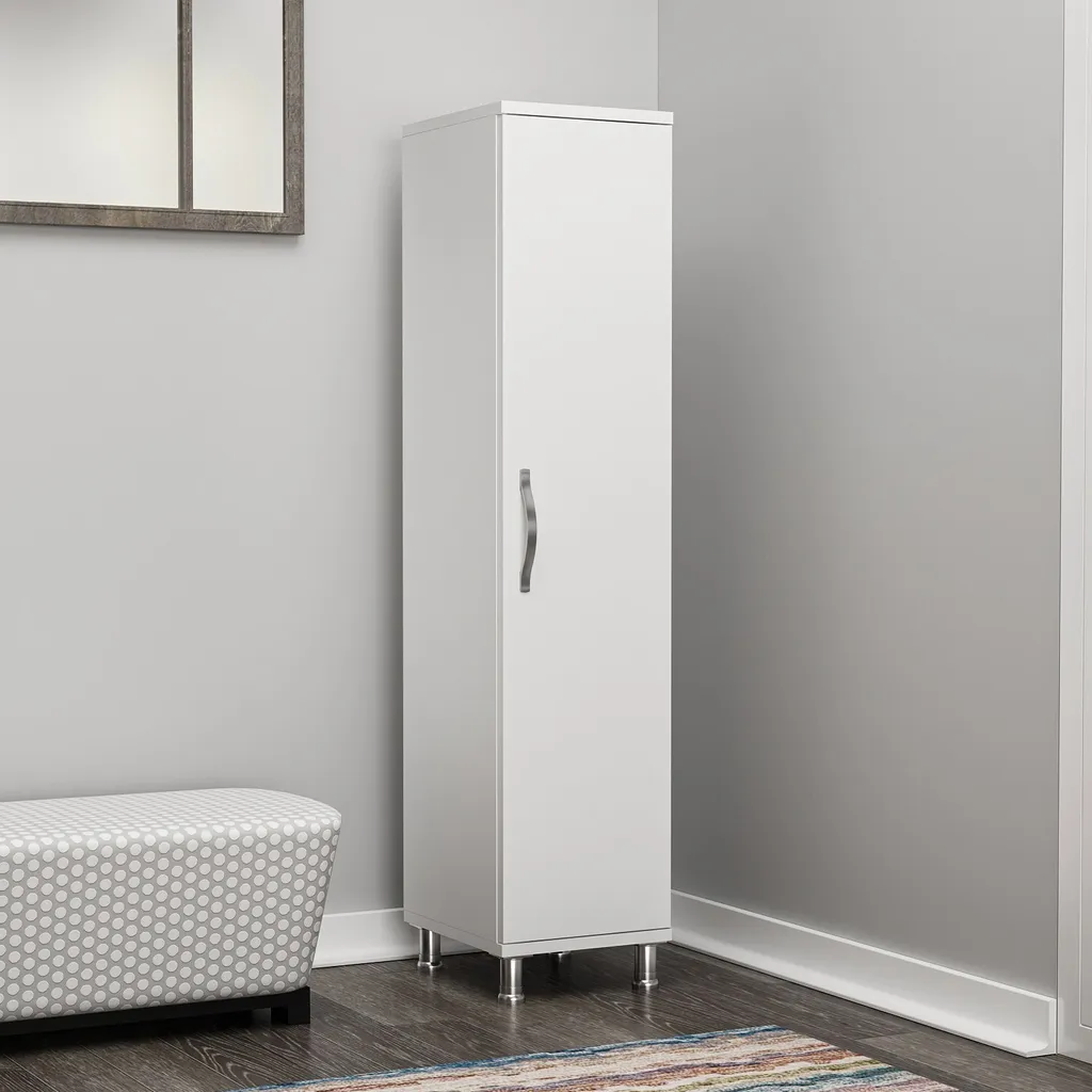 Armoire blanche pour salle de bain ou entrée Skye Decor Seul polyvalente
