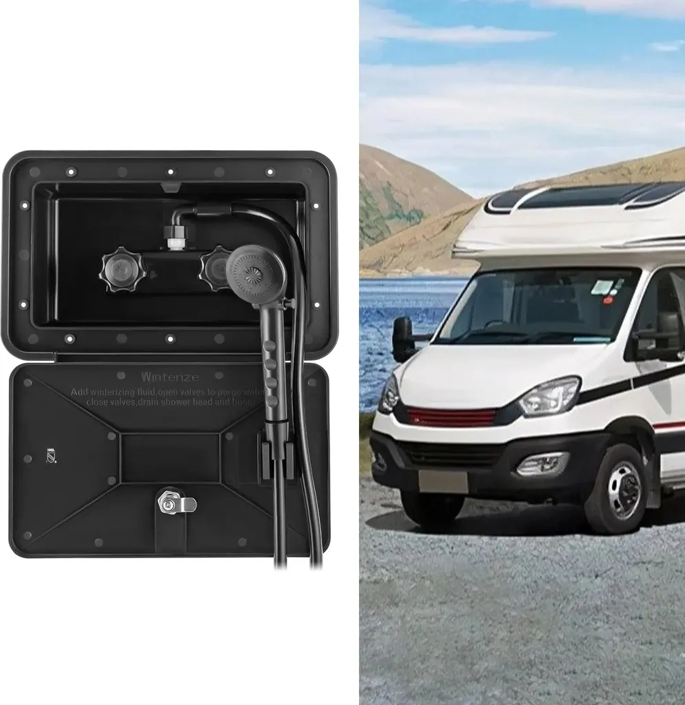Solution Douche Extérieure Verrouillable pour Camping-car - Anti-vol - 5